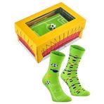 Rainbow Socks - Kadın Erkek Eğlenceli Futbol Çorapları Hediye 1 Çift, 1 x langırt topu, 36-40
