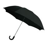 Rainbrella Şemsiye, 2 kat katlanabilir, otomatik, saklama kılıflı ve plastik kancalı saplı, 107 cm, siyah