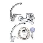 Rainex 4'lü Mix Banyo Lavabo , Eviye Batarya Seti ve Duş Seti.