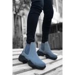 Rainon Store Bağcıksız Rahat Yüksek Taban Füme Süet Erkek Spor Yarım Bilek Bot