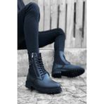 Rainon Store Siyah Deri Fermuarlı Klasik Erkek Bot