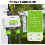 Rainpoint HTV213FRF Mini Dijital 2-Çıkışlı Wifi'li Kablosuz Hortum Su Zamanlayıcısı ve Mini Bux Hub - Beyaz - Yeşil
