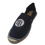 rainUP Dragon spor ayakkabı, siyah, Kanji Kame, benzersiz jüt, yelken bezi, üniseks, espadrilles, yelken bezi, %100 organik pamuk, tasarım top anime, kollar ve dövüş sanatları için spor ayakkabısı, Siyah, 36