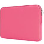 RAINYEAR make life easier 13 İnç Dizüstü Bilgisayar Kılıfı Koruyucu Kılıf Yumuşak Taşıma Çantası Fermuarlı Kapak 13.3 MacBook Air Pro ile Uyumlu 13.3 inç Notebook Bilgisayar Tablet Ultrabook Chromebook (Parlak Pembe, Yükseltilmiş Versiyon)