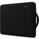 RAINYEAR make life easier 15,6 inç Dizüstü Bilgisayar Kılıfı 15,6 inç Dizüstü Bilgisayar Chromebook ile Uyumlu, Saplı El Çantası Ön Cep Pedli Evrak Çantası Polyester Su Geçirmez Kılıf Koruyucu Çanta, Siyah