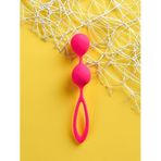 Raio Duo Kegel Egzersiz Topları, Medikal Sınıf Silikon, Fuşya Renk, 18 cm Uzunluk, Çift Top Tasarım, Pelvik Taban Güçlendirici, 35g ve 45g Ağırlık