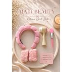RAİR BEAUTY Kadın Havlu Kumaş Bombeli Spa Makyaj Tacı ,Yüz Yıkama Bileklik Seti,Yüz Temizleme Fırçası ve Maske Sürme Fırçası (HEDİYE) CLEAN GİRL SET