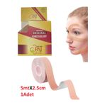 RAJ Kinesiology 2, 5cm X 5mt 1 Adet Tape Yüz Yogası Yüz Bölgesi Için Therapy Cotton Kinesio Face Tape