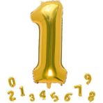 Rakam Folyo Balon 1 Rakam Altın 1 Yaş Doğum Günü Parti Balonu 86 cm 34 Inc - 1 Adet