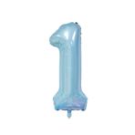 Rakam Folyo Balon 34 inç 76-82 cm (Bebe Mavisi, 1)