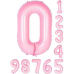 Rakam Folyo Balon 34 inç 76-82 cm (Pembe, 0)