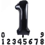 Rakam Folyo Balon 34 inç 76-82 cm (Siyah, 1)