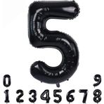 Rakam Folyo Balon 34 inç 76-82 cm (Siyah, 5)