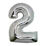 Rakamı Gümüş 40 cm 2 Folyo Balon