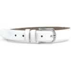 Rakerplus Beyaz Rugan 3,5 cm (85-110cm) Erkek Çocuk Klasik Kemer - 95 cm