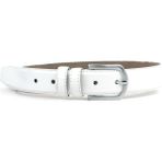 Rakerplus Beyaz Rugan 3,5 cm Erkek Çocuk Klasik Kemer (85-110CM) - 110 cm
