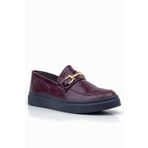 Rakerplus Bordo Tokalı Loafer Çocuk Klasik Ayakkabı