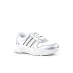 Rakerplus Hakiki Deri Gümüş Pembe Parlak Taşlı Kız Çocuk Sneakers Ayakkabı