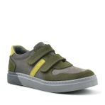 Rakerplus Hakiki Deri Haki Gri Cırtlı Erkek Çocuk Sneaker