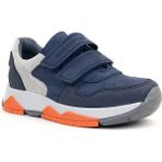 Rakerplus Hakiki Deri Lacivert Gri Çocuk Sneakers Spor Ayakkabı Ortopedik Düz Taban