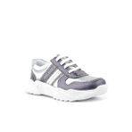 Rakerplus Hakiki Deri Platin Pembe Parlak Taşlı Kız Çocuk Sneakers Ayakkabı