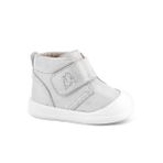 Rakerplus Yoohoo Hakiki Deri Beyaz Simli Cırtlı Unisex Bebek Bot