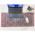 Rakkun Shop Mouse Pad, 30X70 Cm, Halı Desen Baskılı, Kaymaz Taban, Dikişsiz Kenar, Ergonomik, Ofis ve Oyuncular Için (Kırmızı Halı) - çiçek halı deseni - Çok Renkli