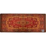 Rakkun Shop Mouse Pad, 30X70 Cm, Halı Desen Baskılı, Kaymaz Taban, Dikişsiz Kenar, Ergonomik, Ofis ve Oyuncular Için (Kırmızı Halı) - turuncu halı