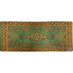Rakkun Shop Mouse Pad, 30X70 Cm, Halı Desen Baskılı, Kaymaz Taban, Dikişsiz Kenar, Ergonomik, Ofis ve Oyuncular Için (Kırmızı Halı) - yeşil halı deseni