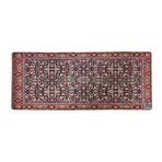 Rakkun Shop Mouse Pad, 30x70 cm, Mavi Halı Desen Baskılı, Kaymaz Taban, Bilek Destekli, Dikişsiz Kenar, Ergonomik, Ofis ve Oyuncular için (Çiçekli Halı)