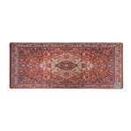 Rakkun Shop Mouse Pad, 30x70 cm, Mavi Halı Desen Baskılı, Kaymaz Taban, Bilek Destekli, Dikişsiz Kenar, Ergonomik, Ofis ve Oyuncular için (Halı kilim Deseni)