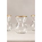 Rakle Astoria Gold 6'lı Çay Bardağı Seti 140 cc - Şeffaf - 140 ml