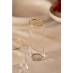 RAKLE Avantgarde Gold Premium Rakı Bardağı Koleksiyonu - Altın Yaldızlı Kristal Cam - 4 Parça 195cc Kapasiteli - El İşçiliği Detaylar - Rakı Servisi