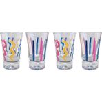 Rakle Confetti 4'lü Shot Bardağı Seti 34 cc - Şeffaf - 34 ml