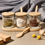 Rakle Marsala 3'lü Kaşıklı ve Stantlı Baharatlık Seti