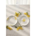Rakle Mimosa Seramik 4'lü Pasta Tabağı Seti 19 cm - Sarı