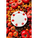 Rakle Pomodoro Stoneware 4'lü Pasta Tabağı Seti 21 Cm Seramik