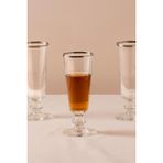 Rakle Pure Platin İthal 4'lü Kahve Yanı Bardağı Seti 180 cc - Şeffaf - 180 ml