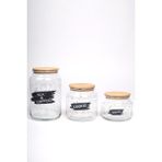 Rakle Siena Jar 3'lü Kavanoz Seti 970 cc/ 635 cc/ 430 cc - Şeffaf - 3 Adet