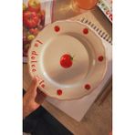 Rakle x Bengi Kurtcebe Pomodoro Stoneware 4'lü Servis Tabağı Seti 28 cm - Kırmızı