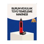Raks Kırmızı Tüy Temizleme Cihazı Kulak Burun Pilli Ergonomik UCZZZBURUNTIRAŞMAKİNESİ-4