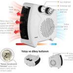 Raks Lotus Pf 20 Stx Elektrikli Fanlı Isıtıcı 2000 Watt