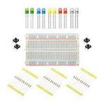 Rakun Robotik Orta Boy Breadboard 10 Adet Karışık Led 30 Adet Direnç 4 Adet Buton Paketi