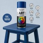 Ral5010 Mavi Profesyonel Sprey Boya Metal Ahşap Taş Plastik Ve Cam Yüzeylere Uygun Spray Boya 400 Ml