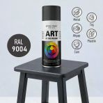 Ral9004 Mat Siyah Prof. Sprey Boya Metal Ahşap Taş Plastik Ve Cam Yüzeylere Uygun Spray Boya 400 Ml