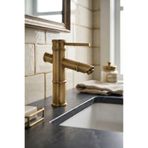 RALKEN Bambu Gövde Rustik Lavabo Bataryası - Antik Sabit Lavabo Musluğu %100 Pirinç