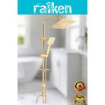 Ralken Gold (Altın) Kare Robot Duş Seti - Yağmurlama Tepe Duş Takımı