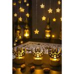 Ramazan Ay & Cami Silüetli Dekoratif Pilli LED Mum – 3’lü Seti