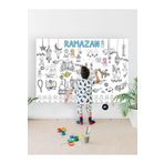 Ramazan Ayı ve Oruç Temalı İslami Dev Boyama Kağıdı, Çocuklar Için Aktivite Boyama Rulosu (90x130cm)