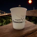 Ramazan-Hoşgeldin Ramazan Desenli Yazılı Tek Kullanımlık 7 Oz 50 Adet Karton Bardak